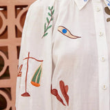 Mina Embroidered Shirtdress