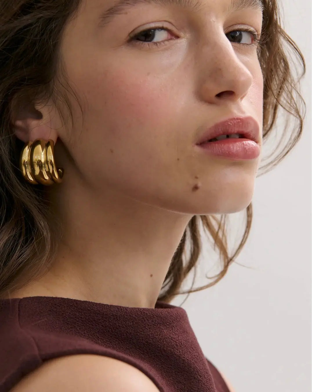 The Rosetta Earring in Gold Anna Rossi