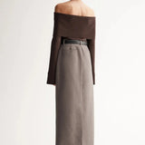 Alexa Knit Top in Chocolate Elka Collective