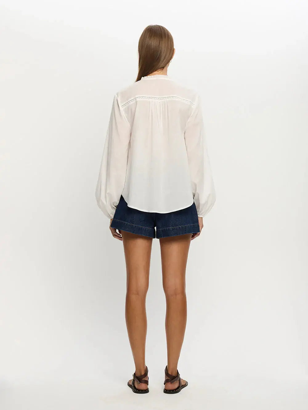 Lenny Blouse in White Kivari