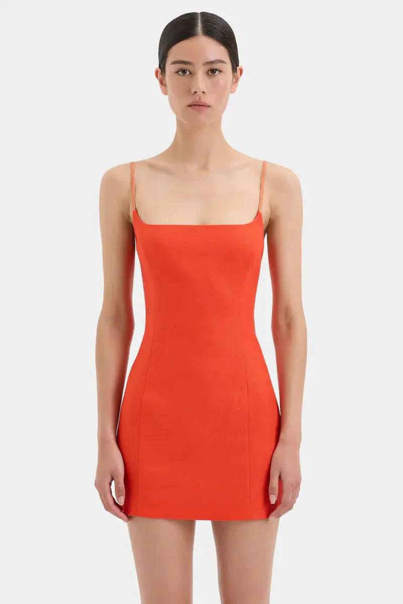 Panettone Mini Dress in Tangerine Sir.