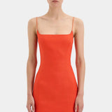 Panettone Mini Dress in Tangerine Sir.