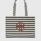 Lara Tote in Natural and Black Stripe Anine Bing