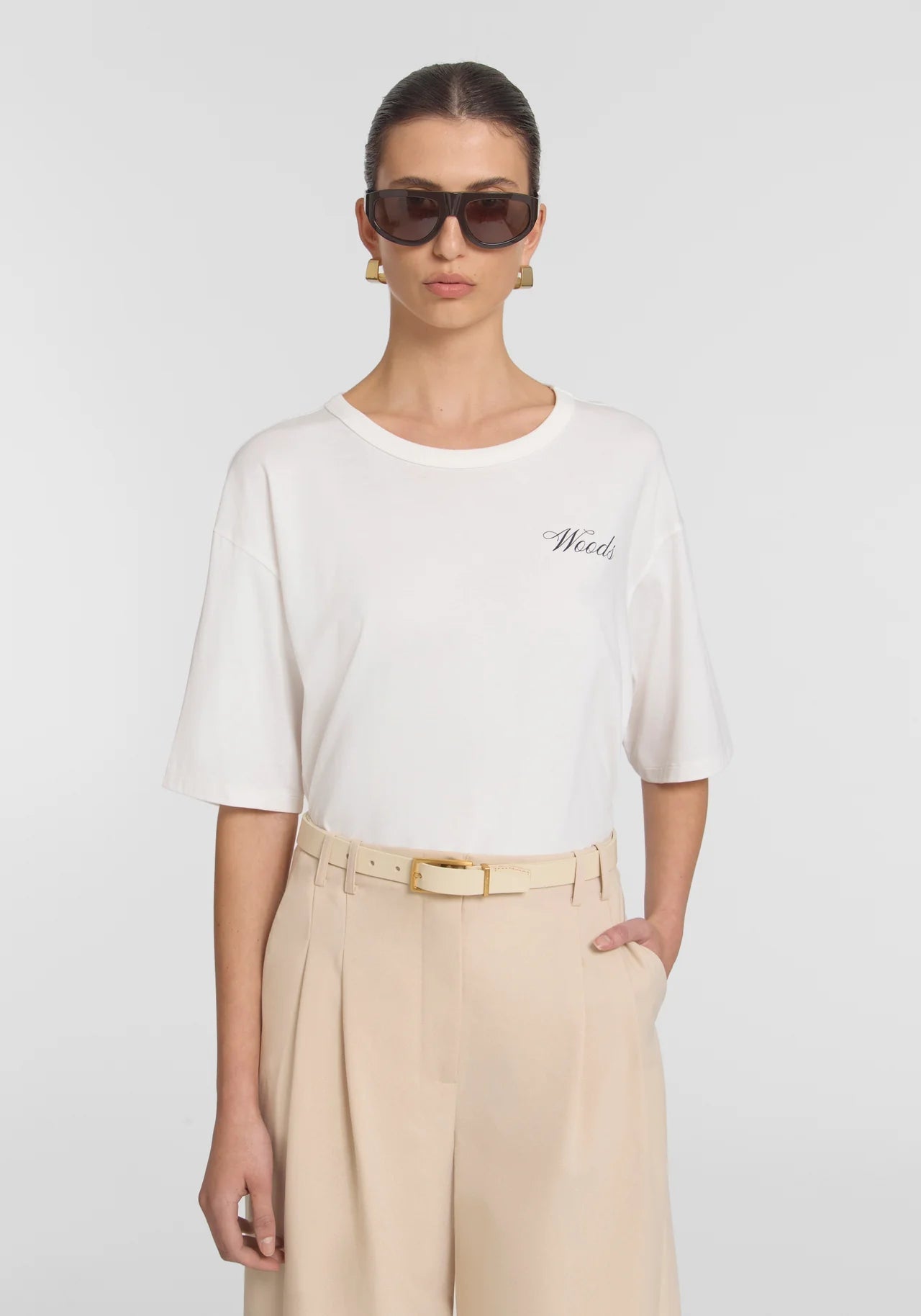 Club Woods Tee in White Viktoria + Woods