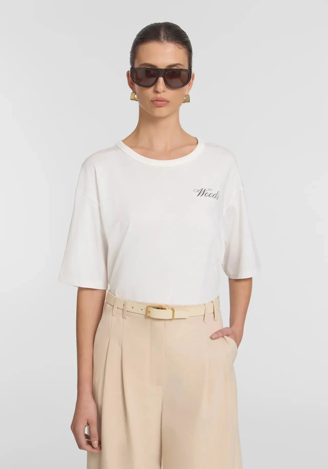 Club Woods Tee in White Viktoria + Woods