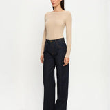 Quinn Knit Top in Taupe Kivari