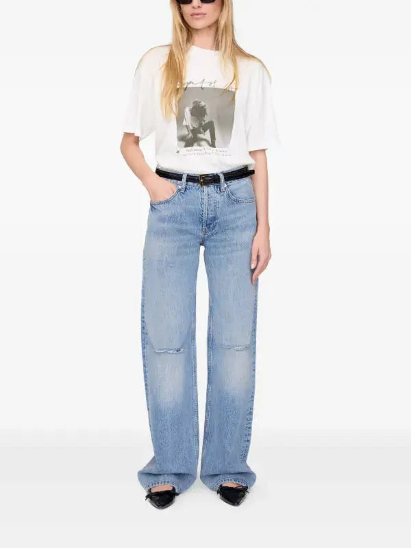 Ashton Tee Spirit in Ivory Anine Bing