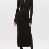 Slim Fit Cutout Detail Rib Top Bassike