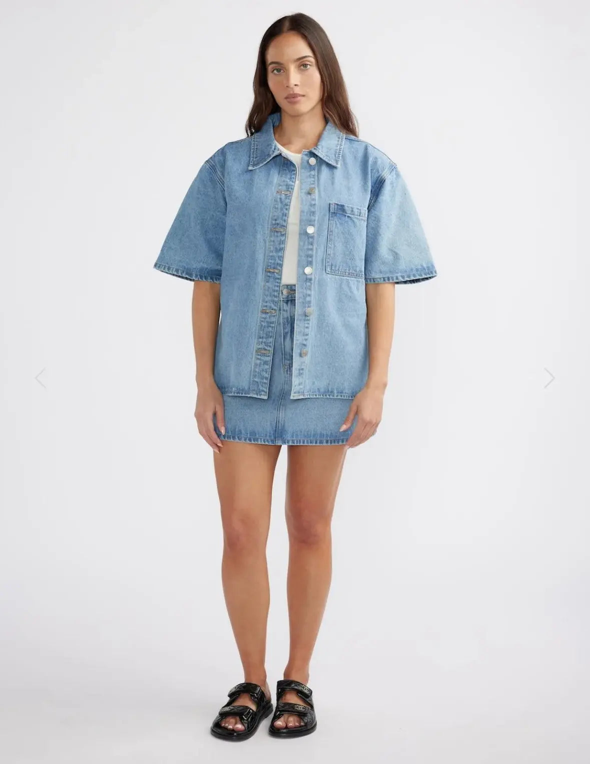Ena Pelly oversized denim shirt
At Cloth Lifestyle Boutique