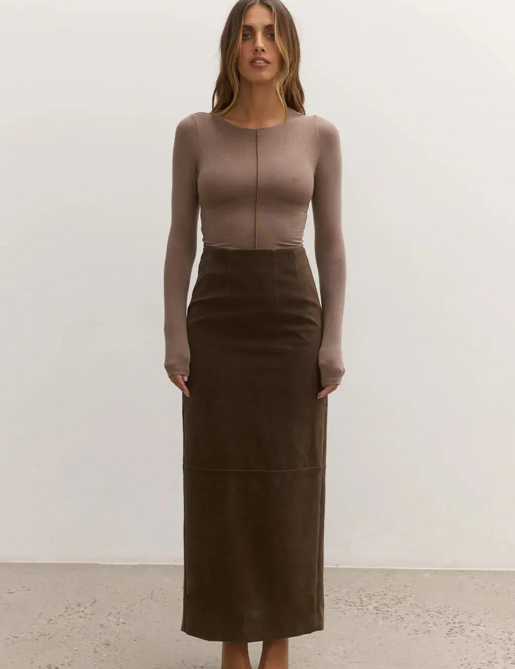 Shyla Skirt in Saddle Bayse Brand