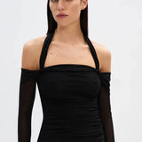 Sonnet Mesh Dress in Black Misha