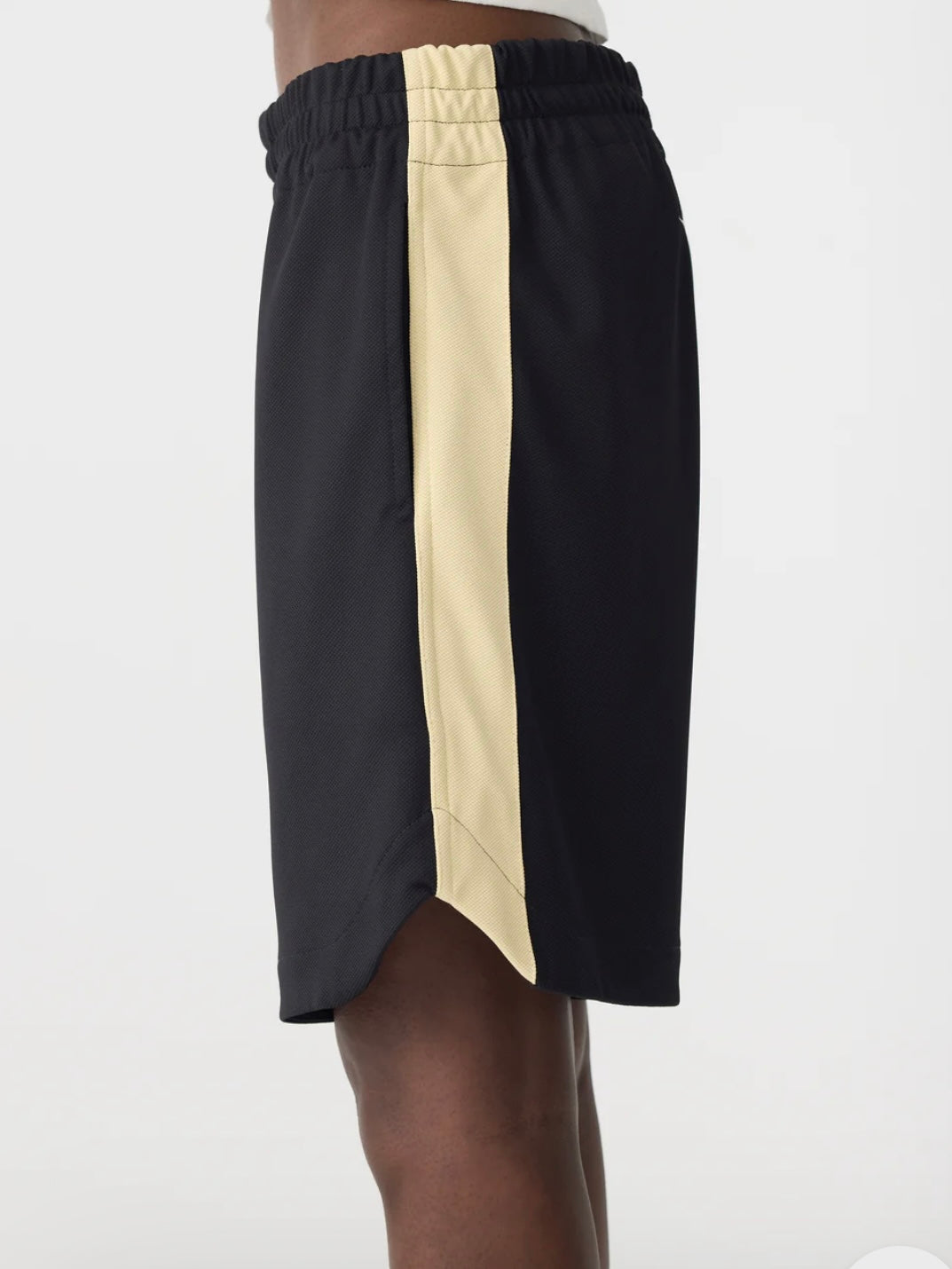 Pique Basketball Short in Black and Lemon BASSIKE
