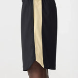 Pique Basketball Short in Black and Lemon BASSIKE
