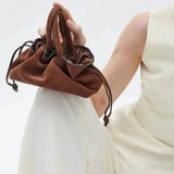 Brown Suede Mila Mini Tote