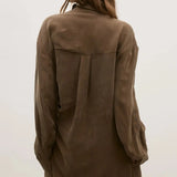 Noah Shirt Dress in Chocolate