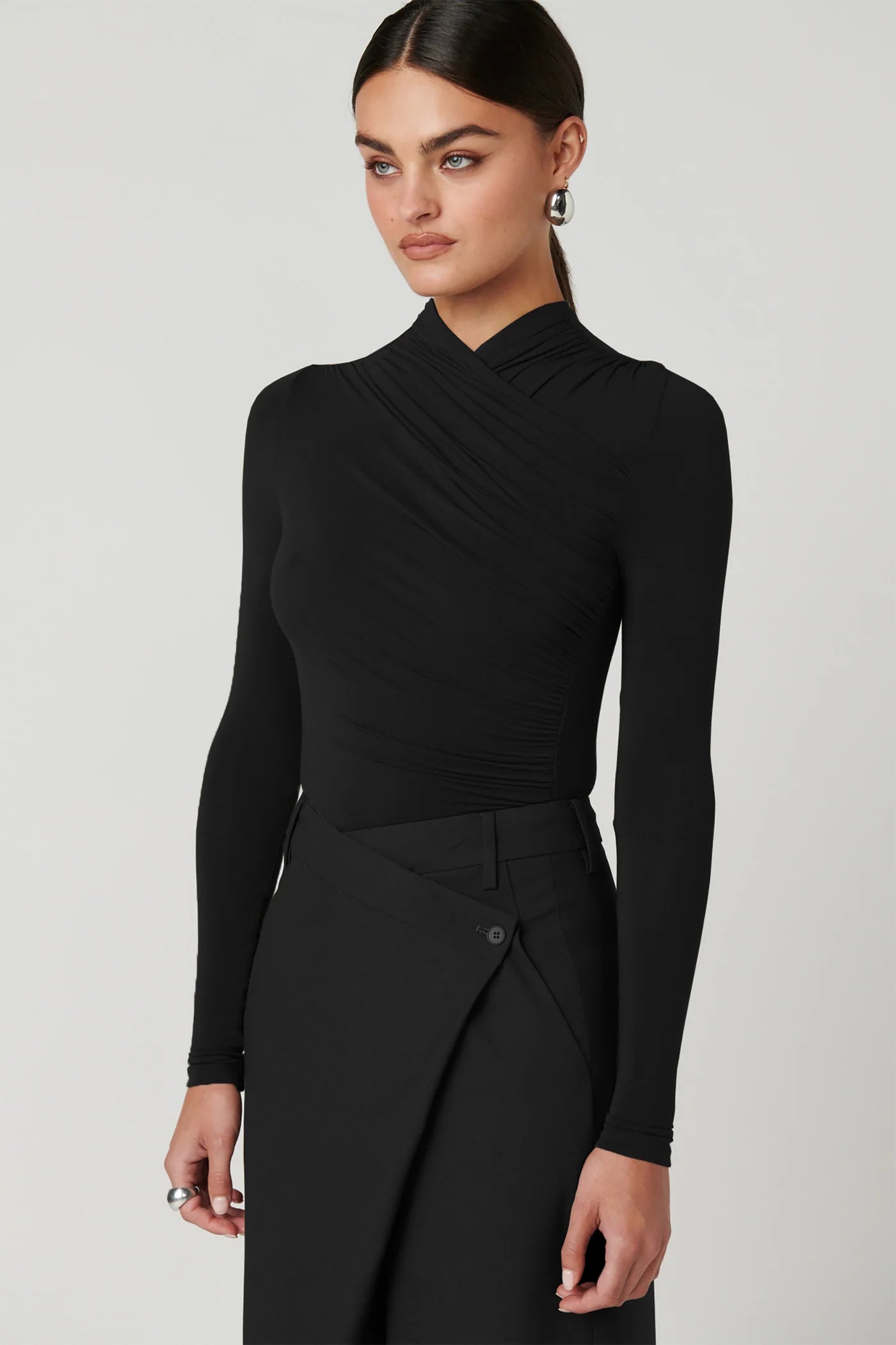 Amrita Bodysuit in Black Bayse Brand