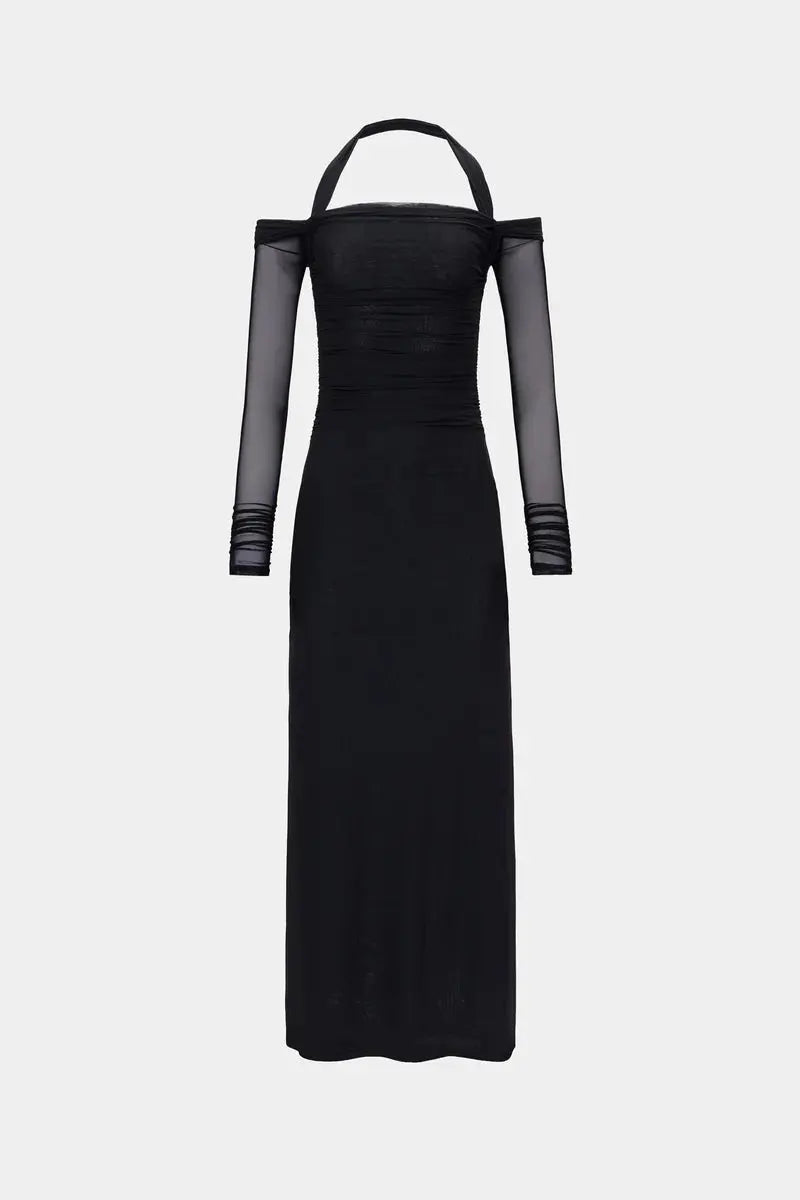 Sonnet Mesh Dress in Black Misha