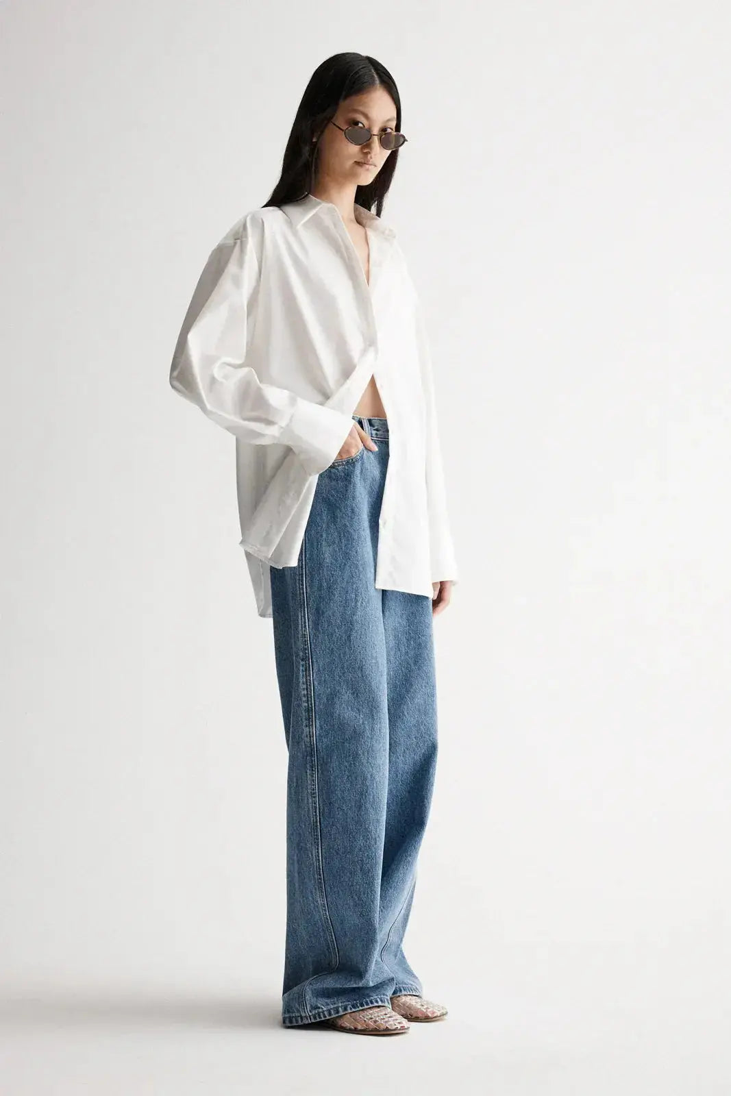 Carter Shirt in White Elka Collective