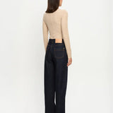 Quinn Knit Top in Taupe Kivari