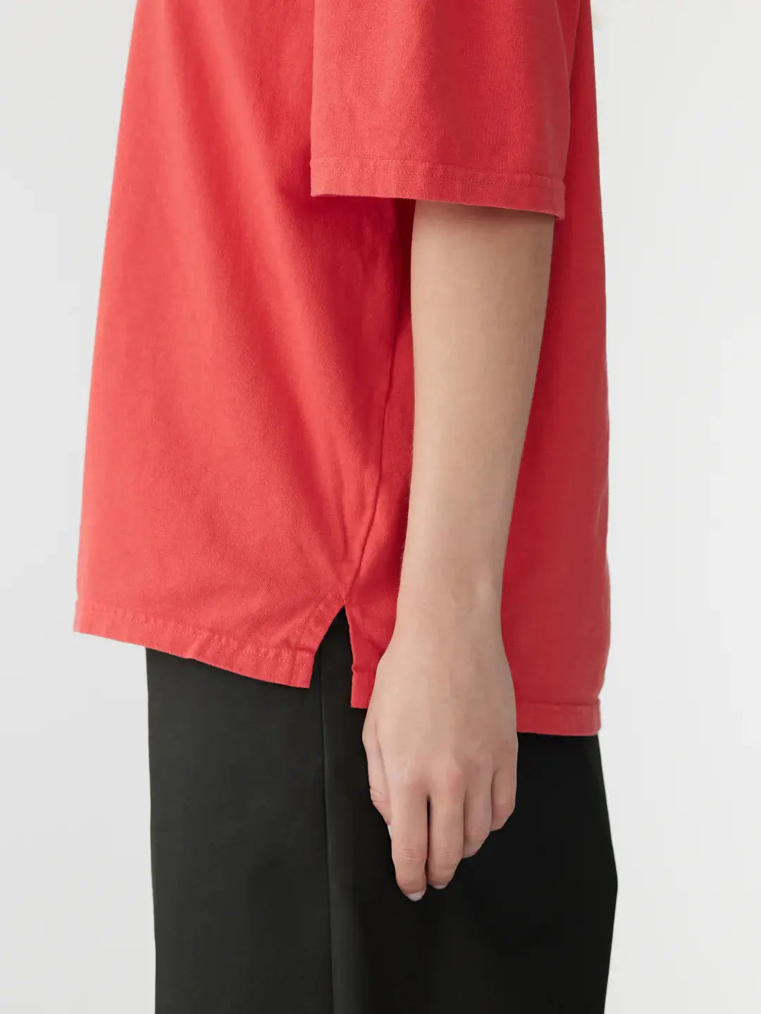 Dyed oversized rib detail t.shirt Bassike