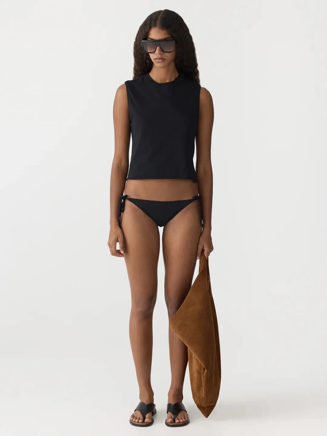 Raw Edge Baby Tank in Black BASSIKE