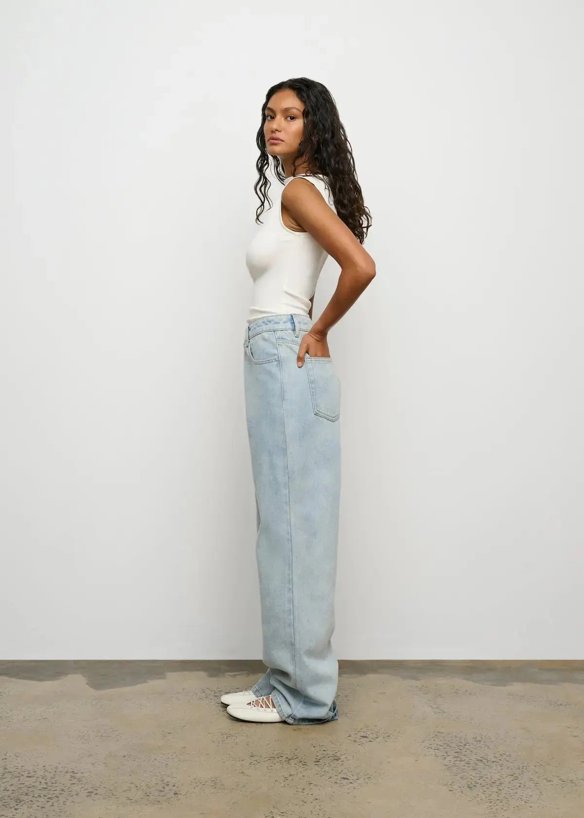 Ciera Asym Top in Chalk One of Others