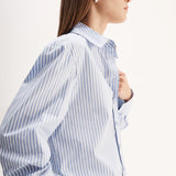 Dash Stripe Shirt in Blue