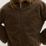 Ceci Faux Suede Bomber - Cloth Lifestyle Boutique- Bayse Brand