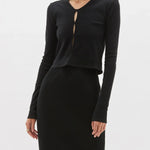 Slim Fit Cutout Detail Rib Top Bassike