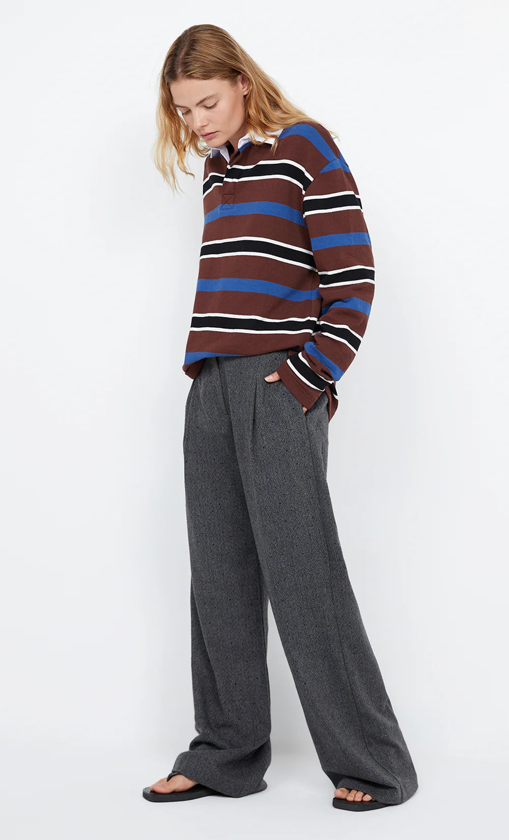 Kylo Jersey in Plum Indigo Stripe Bec and Bridge
