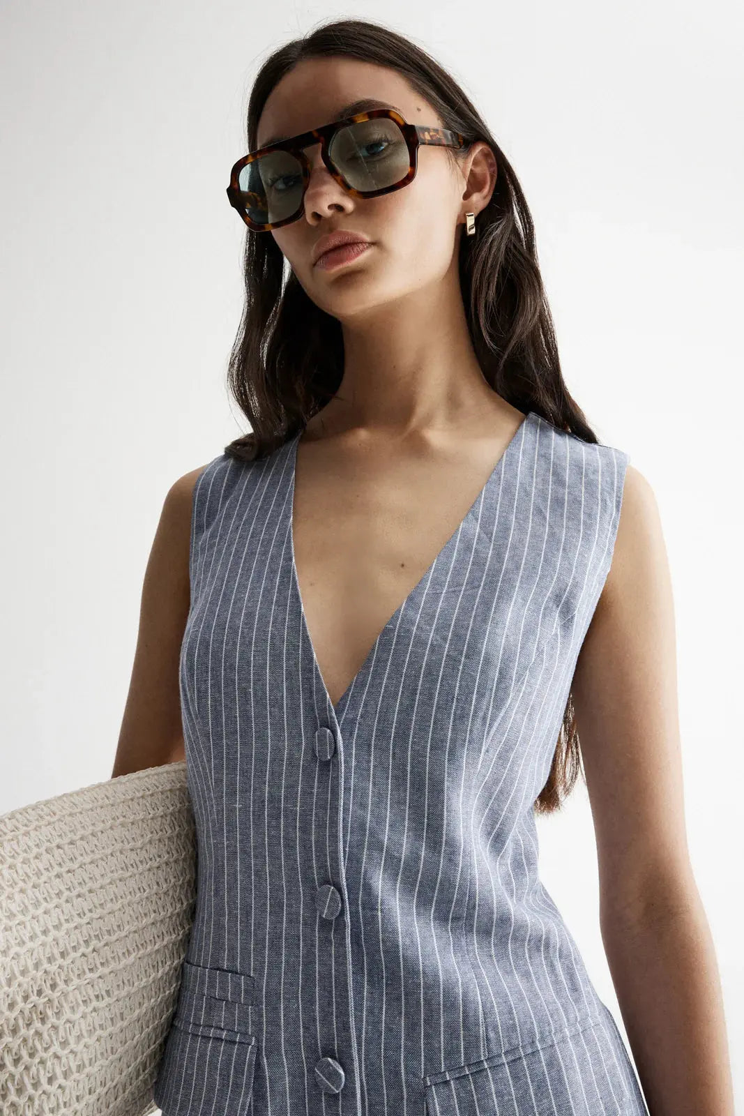 Venice Dress in Blue Stripe Elka Collective