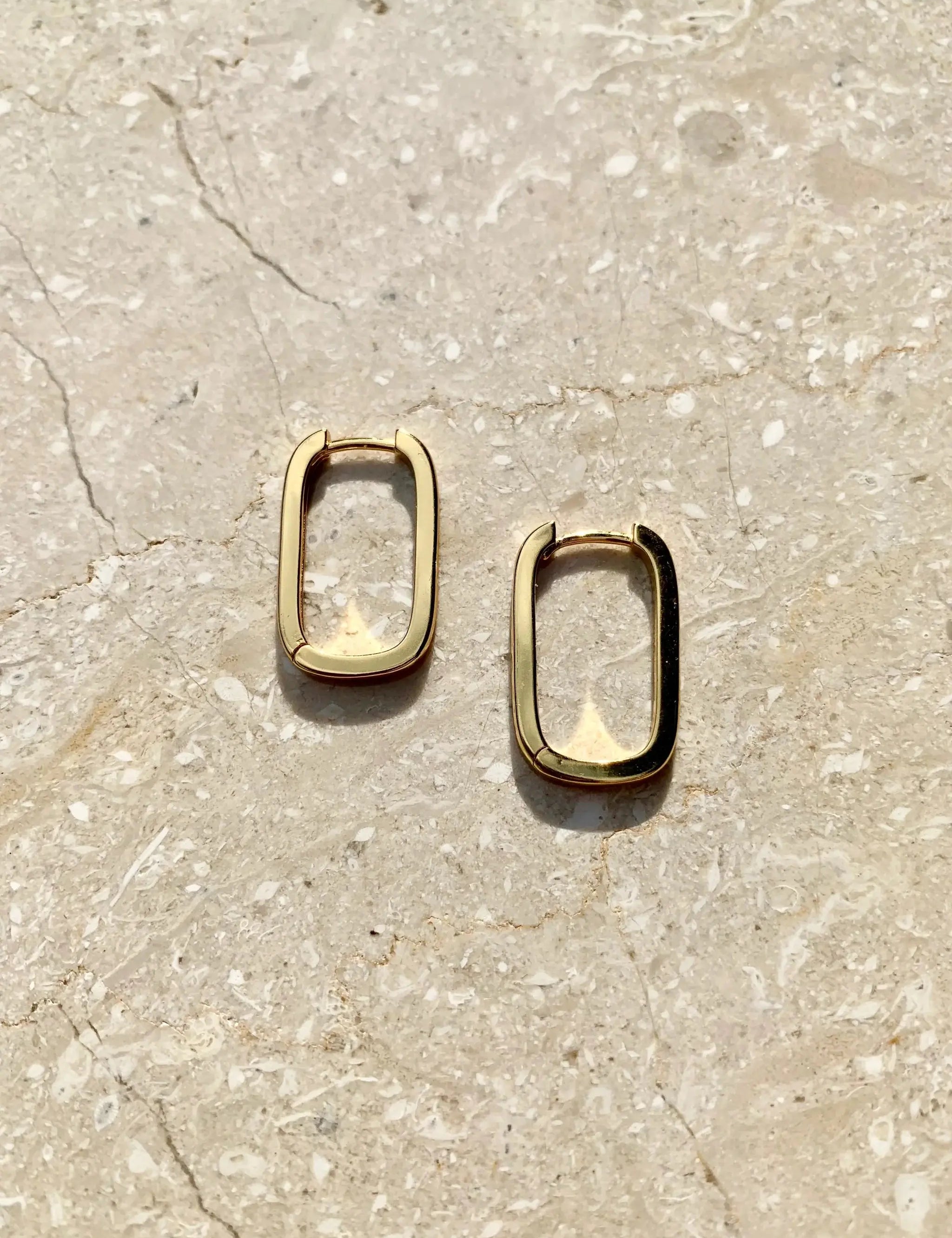 squoval earring gold product shot