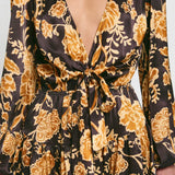 Kaia Tie Front Mini Dress Kivari