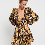 Kaia Tie Front Mini Dress Kivari
