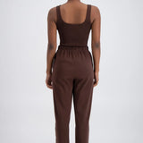 Panarea Trackpant in Brown Jasmine Alexa