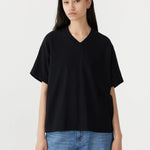 Boxy V Neck Short Sleeve T-shirt