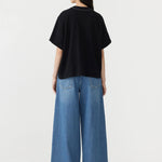 Boxy V Neck Short Sleeve T-shirt