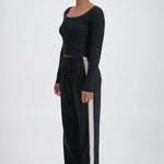 Panarea Trackpant in Black Jasmine Alexa