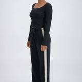 Panarea Trackpant in Black Jasmine Alexa