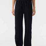 Twill Stripe Detail Pant in Black and White Bassike