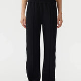 Twill Stripe Detail Pant in Black and White Bassike