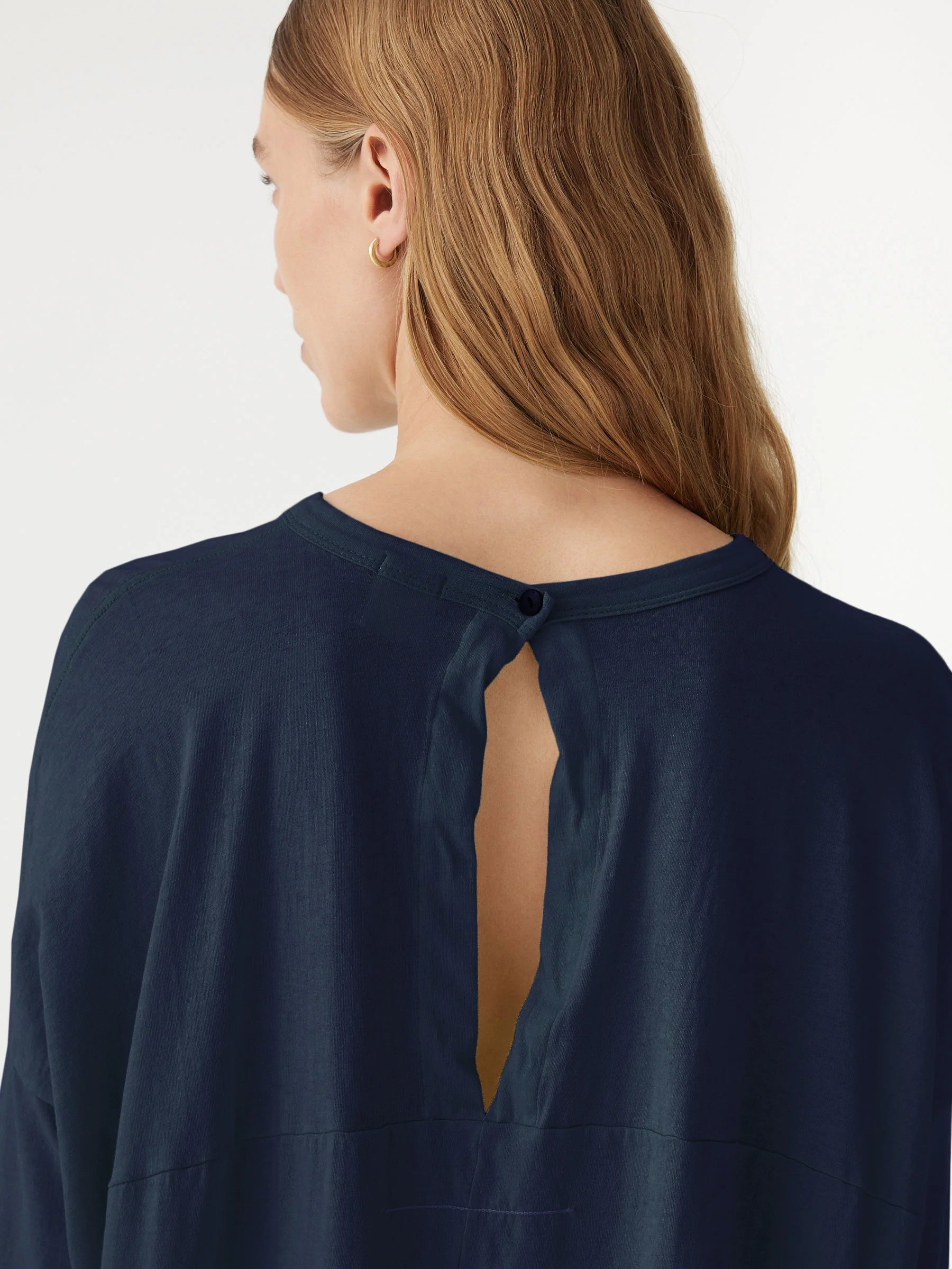 Slouch Circle Long Sleeve Tee in Blue Ink