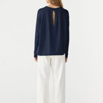 Slouch Circle Long Sleeve Tee in Blue Ink