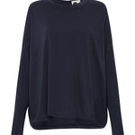 Slouch Circle Long Sleeve Tee in Blue Ink