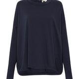 Slouch Circle Long Sleeve Tee in Blue Ink