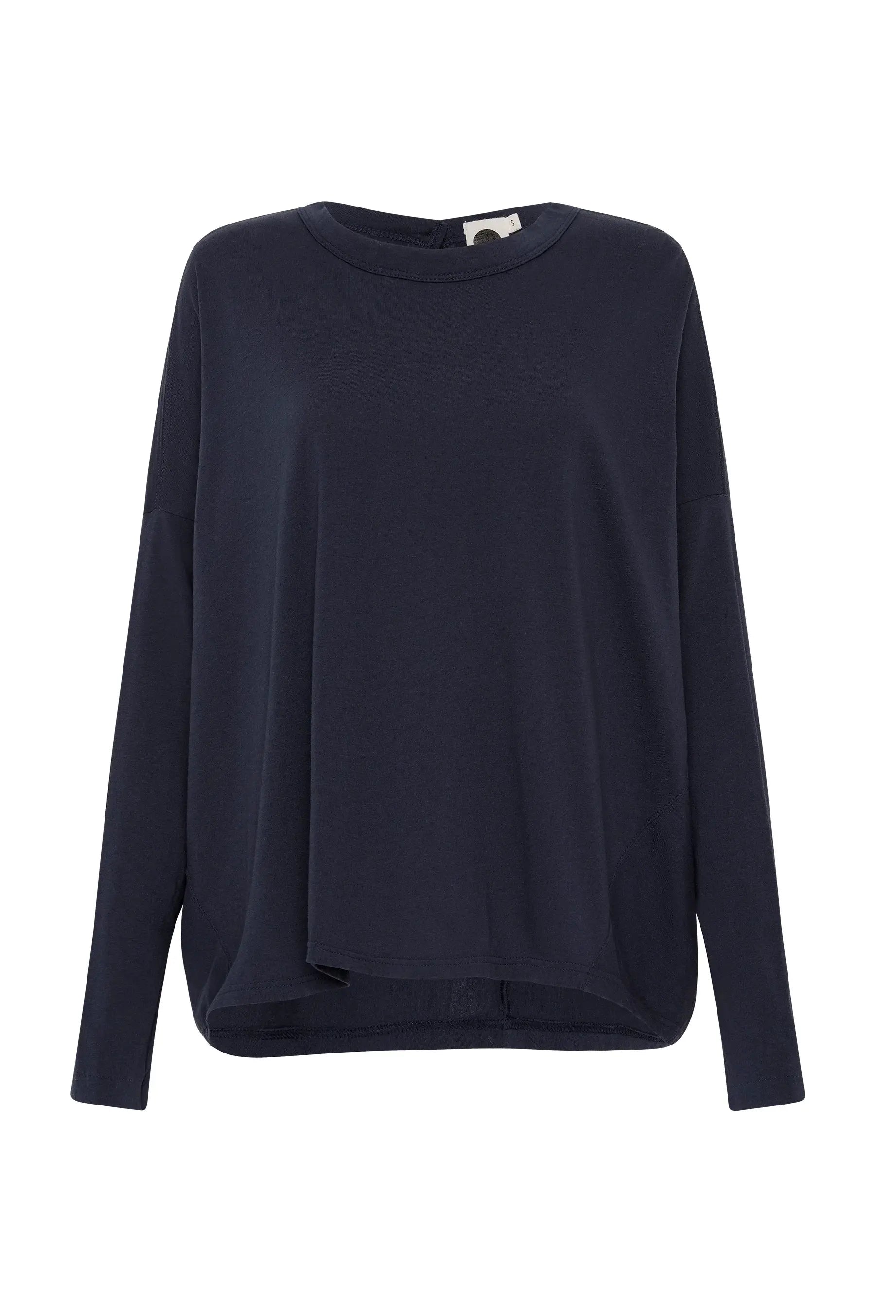 Slouch Circle Long Sleeve Tee in Blue Ink