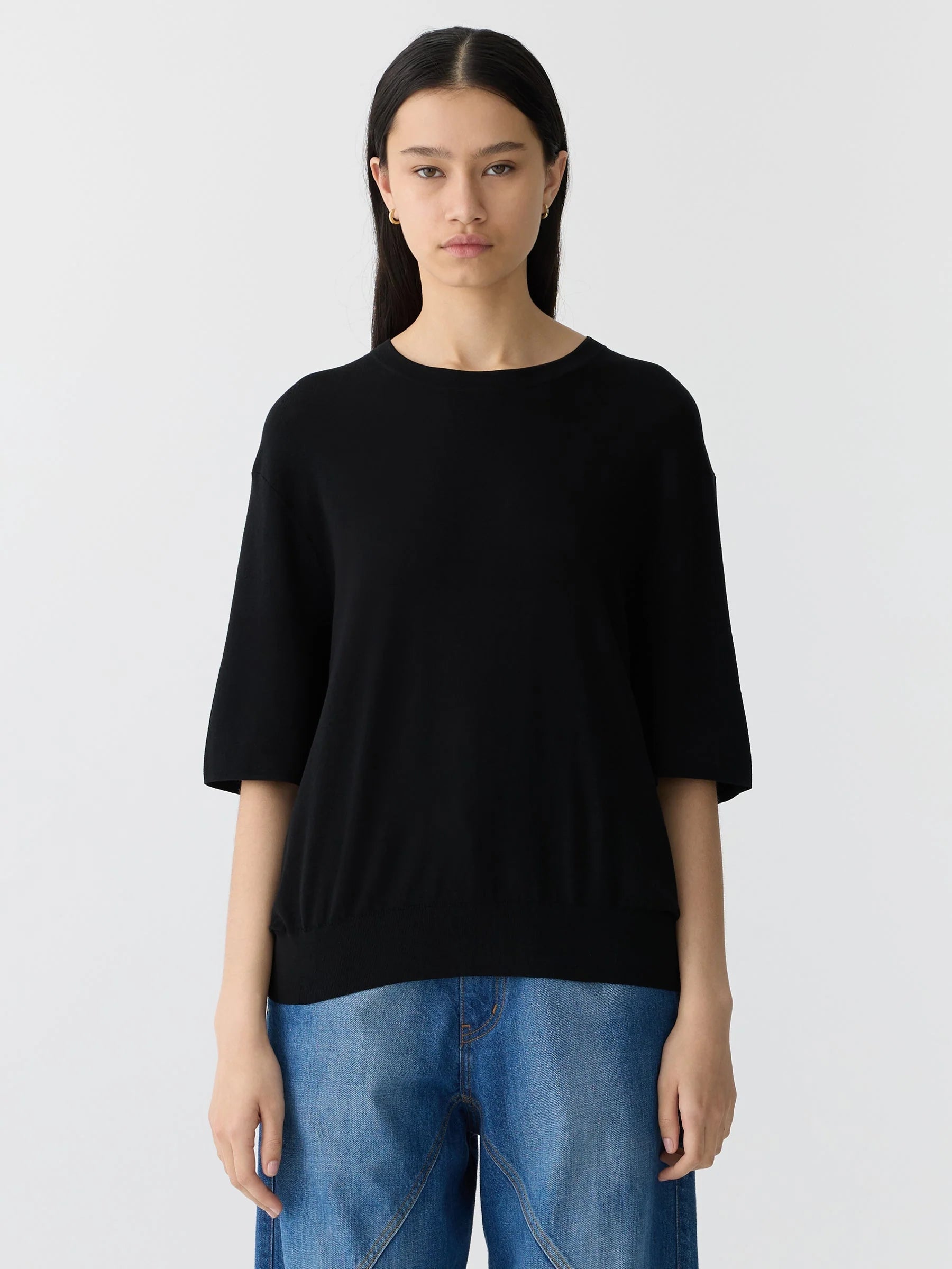 Mercerised Cotton Knit Tshirt Bassike