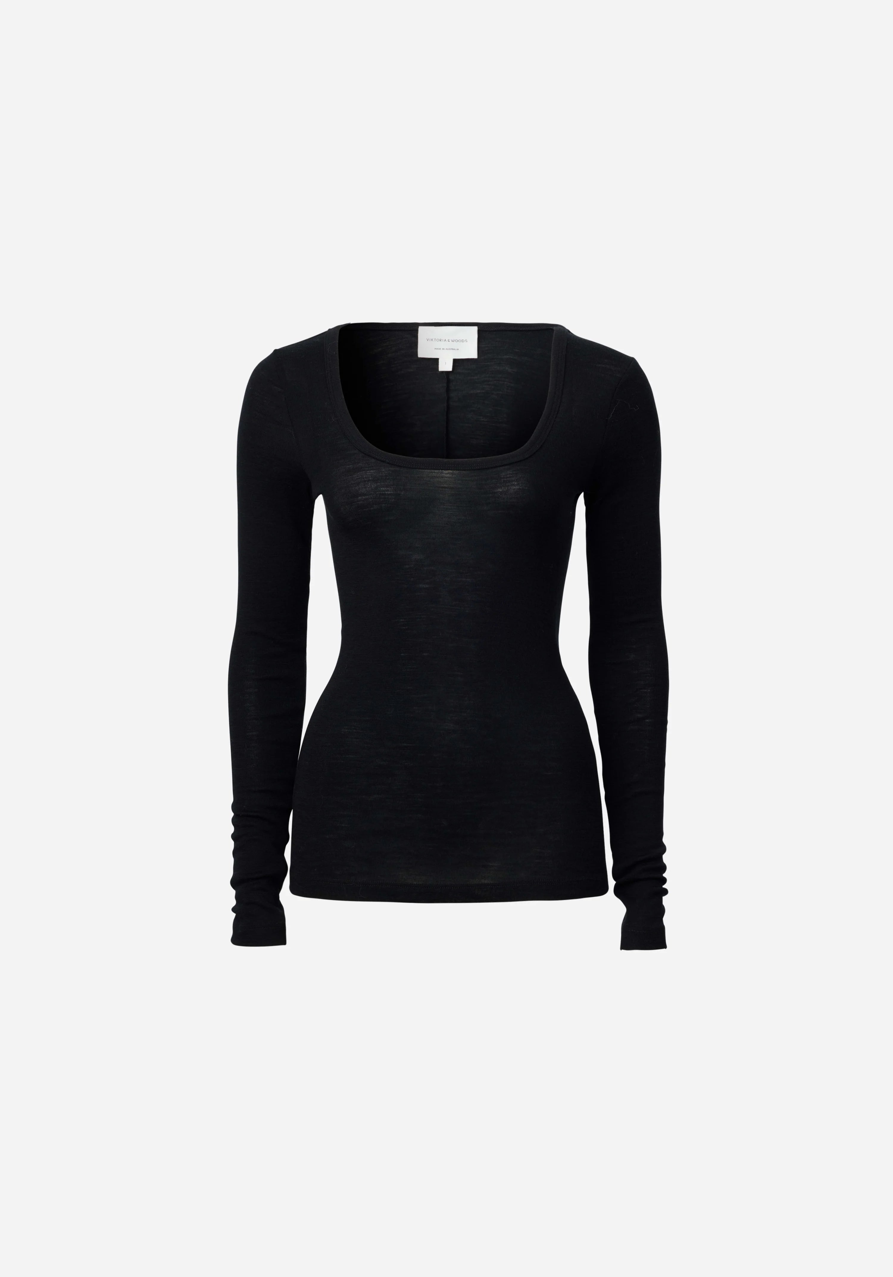 Ballerina Top Black Long Sleeve