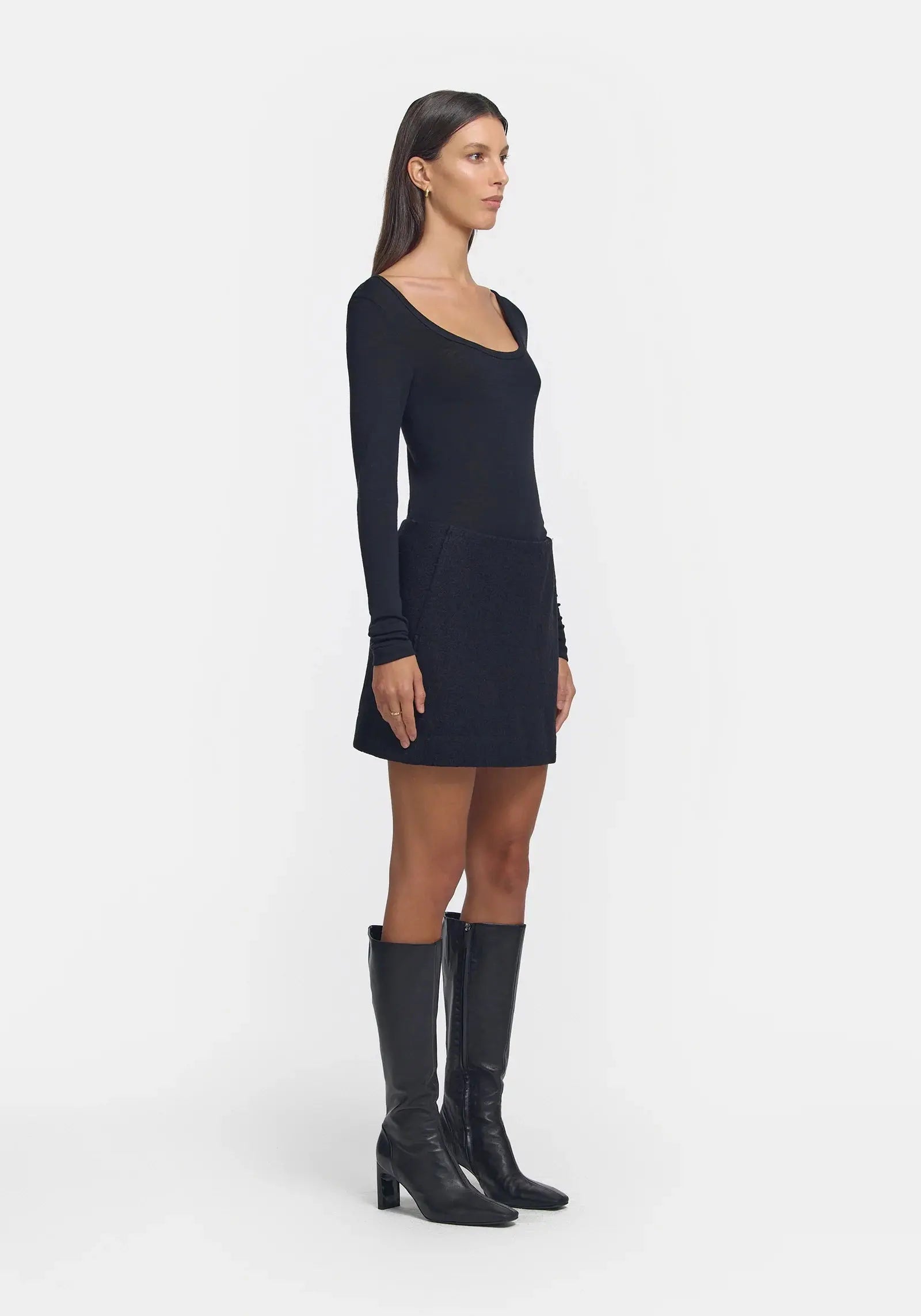 Ballerina Top Black Long Sleeve