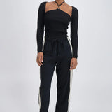 Panarea Trackpant in Black Jasmine Alexa